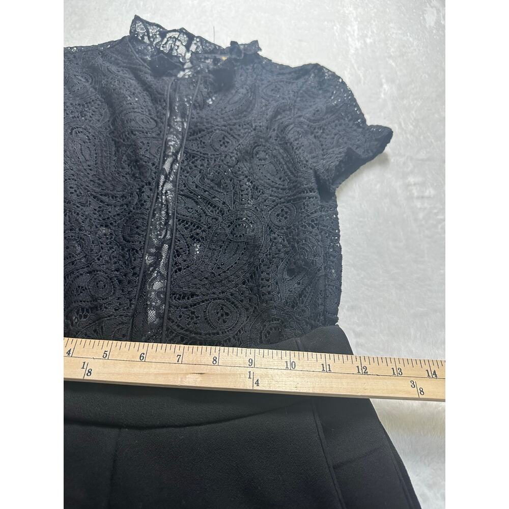 Maje Black Lace Short Jumpsuit - Picture 10 of 12